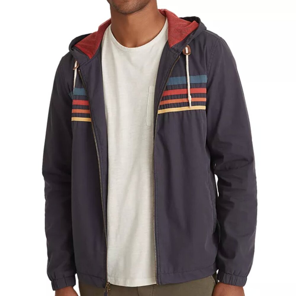 Marine Layer Howell Stretch Twill Hooded Windbreaker